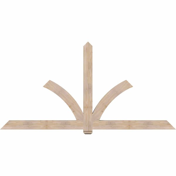 Ekena Millwork Redmond Smooth Timber Gable Bracket, Douglas Fir, 108"W x 54"H x 3 1/2"D x 5 1/2"F, 12/12 Pitch GBW108X54X0406RED00SDF - main